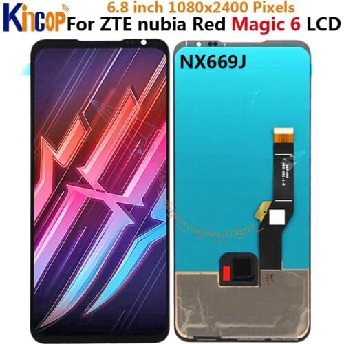 6.8'' Original Amoled For ZTE nubia Red Magic 6 LCD NX669J LCD Screen Display+Touch Panel Digitizer For Red Magic 6 display