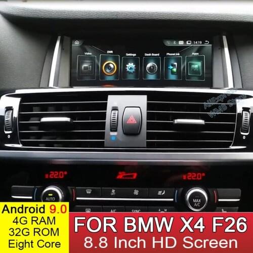 Android 9.0 8 Core 4+32GB Stereo Radio For BMW X4 F26 2011~2017 Car Multimedia Player GPS Navigastion with original CIC NBT