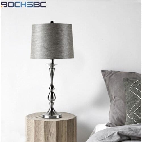 BOCHSBC Nordic Table Lamp Dimmer Switch USB Bedside Bedroom Study Lamps Home Deco Bed Light for Dining Living Room