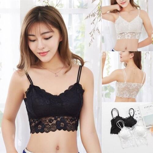 Hot Sale Soft Comfortable High Quality Free Size Underwear Lace Flower Anti-emptied Strapless Cross Sexy Bras Wrapped Chest 1PC