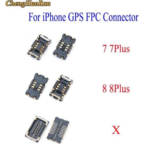 ChengHaoRan GPS FPC Connector Port Dock Plug On Motherboard Mainboard For iPhone 7 7Plus 8 8Plus X Wifi Contact Clip