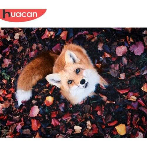 HUACAN 5D Diamond Embroidery Mosaic Animals Kit DIY Diamond Painting Fox Full Square Round Rhinestone Handmade Gift Art