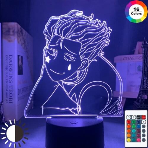 ILight Gift Store Anime Led Light Hisoka Meme for Kids Bedroom Decor Nightlight HXH Gift Hunter X Hunter Table Lamp Hisoka Morow