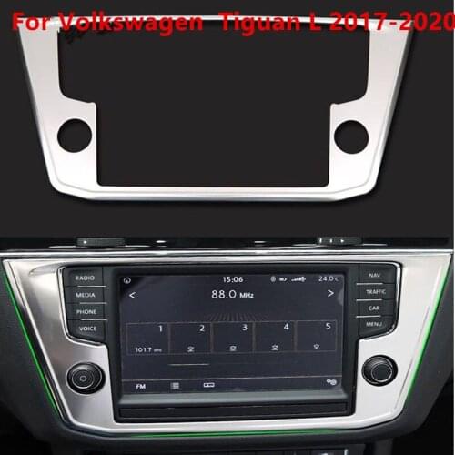 Car Interior centrol Console Navigation Panel Frame Cover Trim navigation decoration Trim For VW Tiguan L 2017-2020