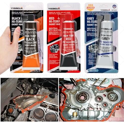 VISBELLA 2Pcs RTV Silicone Gasket Maker Sealant High Temperature Fast Glue for Engine Drive Housings Electric Repair Glue 85g