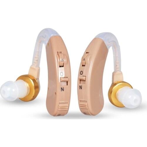 US A Pair Digital Hearing Aid Aids Kit Behind the Ear BTE Sound Voice Amplifier Aparelho Auditivo Wireless for Ealderly Deaf Ear