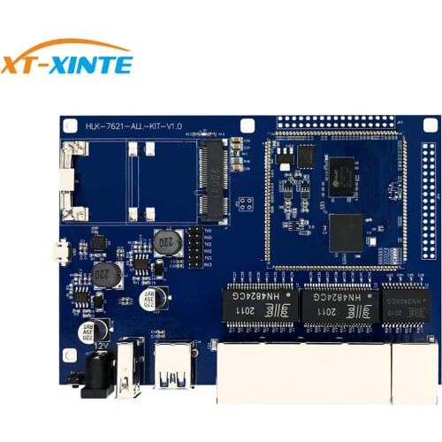Ethernet Router Module HLK-7621 Gigabit Test Kit with Development Board MT7621AT Chipset support OPENWRT