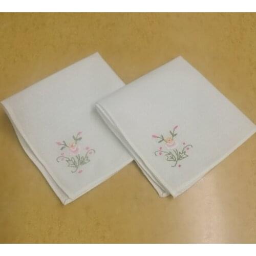 Set of 50 Fashion Childrens Handkerchief Baby Hankies Children' s Handkerchiefs Towel Cotton Color embroidery Floral 10x10-inch