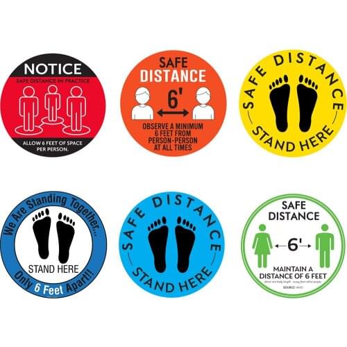 Floor Sign Safety Sticker Personal Sensitive Room Foot Printed Plastic Adhesive Mark