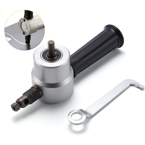 Nibble Metal Cutting Double Head Sheet Nibbler Saw Cutter Tools Drill Attachment Free Cutting Tool Nibbler Sheet Metal Cut