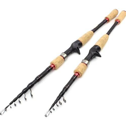 NEW 2.1m 2.4m 2.7m Casting Rod carbon telescopic lure rod wooden handle pole Fishing Tackle trout rods Lure Weight 7-28g pesca