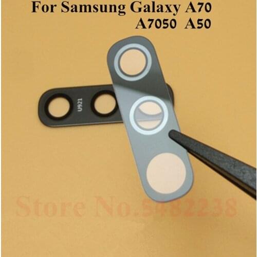 100pcs Original Camera Glass Lens Cover For Samsung Galaxy A70 A7050 A50 A80 Rear Back Camera Outside Glass Lens With Stickers