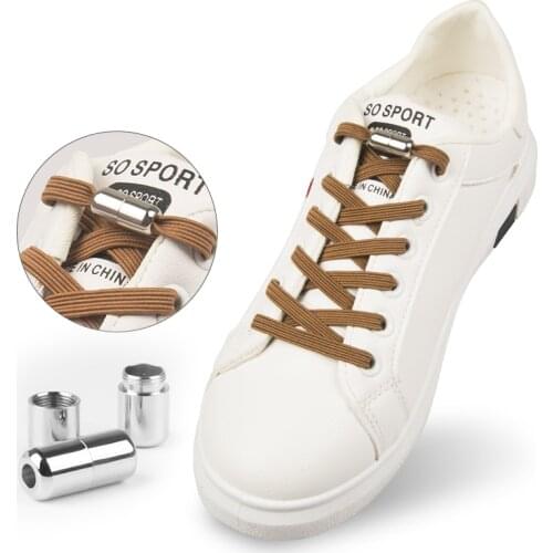 1Pair Flat Elastic Locking Shoelace No Tie Shoelaces Special Creative Kids Adult Unisex Sneakers Women Men Shoes Laces strings