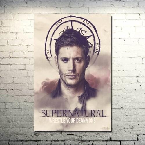 Supernatural - Devil Ghost Art Silk Fabric Poster Print 13x20 32x48 TV Series Pictures For Wall Decor Dean Sam Winchester 030