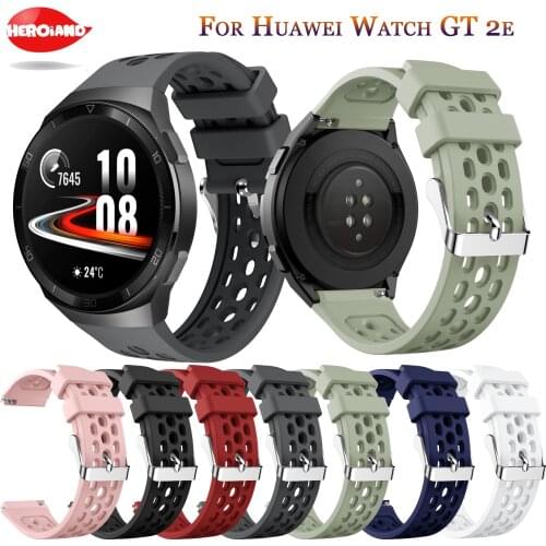 22mm Bracelet For Huawei Watch GT 2e Strap Sport Breathable Soft Silicone Replacement Wrist Bands for Huawei GT2e armband Correa