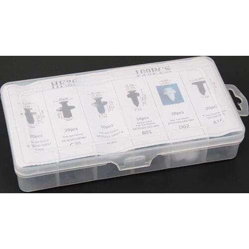 Mixed Car Clips Push Type Retainers Door Trim Panel Bumper Fasteners Door Trim Panel Retainer Fastener Kit 100pcs/box