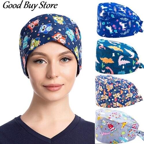 Pet Shop Turban Underscarf Cartoon Print Hair Wrap Fashion Stretch Beanies Caps Adjustable Headband Dustproof Shawl Hijabs