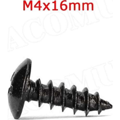 Universal Car Bumper lip Installation Screws Cross Mushroom Head Black Carbon Steel Phillips Head Self-tapping Screws M4 M5