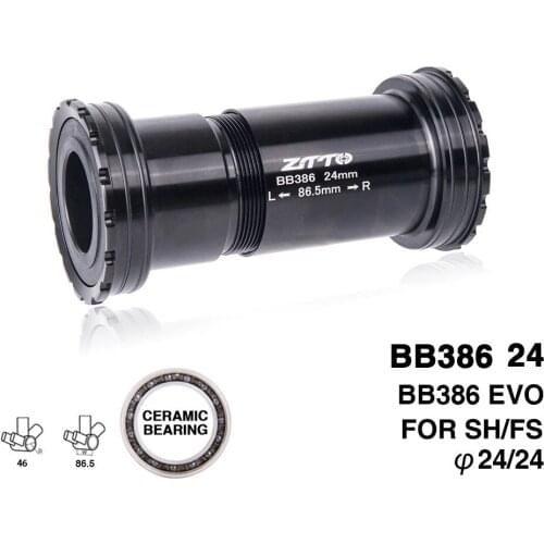Bicycle Parts BB386 CERAMIC 24 EVO Threaded Lock Press Fit Bottom Bracket For 386 Frame to 24mm Crankset Quality Center Adapter
