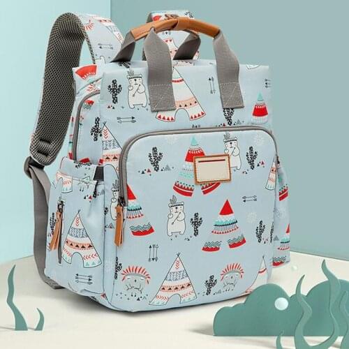 Cartoon Mummy Baby Diaper Bag Mummy Maternity Mother Baby Backpack Baby Stroller Care Bag Waterproof Outdoor Travel Backpack