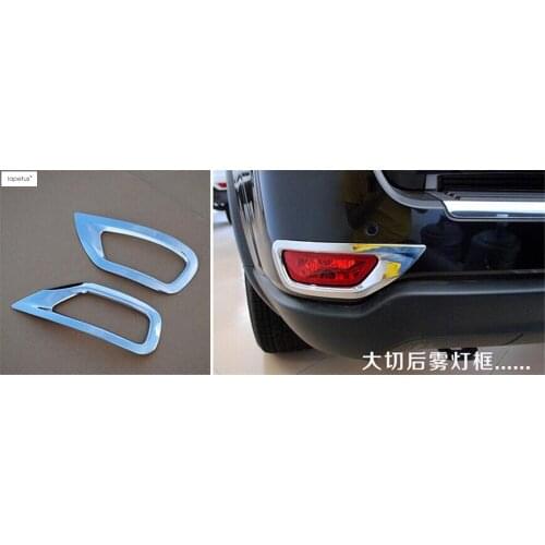 Bright Style ! Accessories For Jeep Grand Cherokee 2011 - 2016 Rear Behind Fog Lamp Light Protector Molding Cover Kit Trim 2 Pcs
