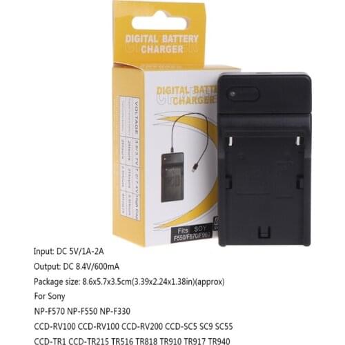 USB Battery Charger For Sony NP-F550 F570 F770 F960 F970 FM50 F330 F930 Camera
