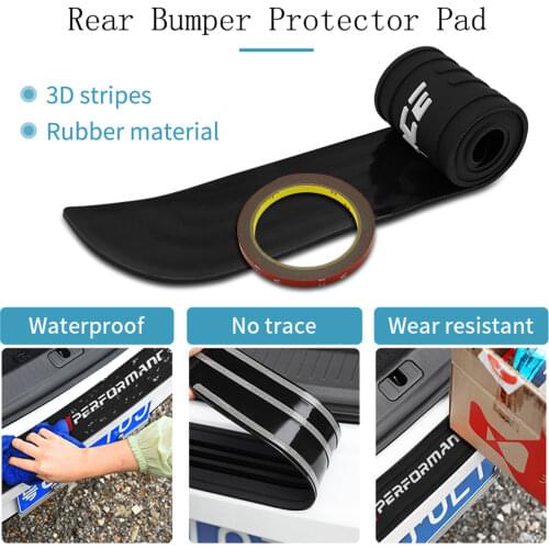 90CM Rear Bumper Trim Guard Plate Protector Rubber Anti-Scratch Sticker For BMW X1 E36 E39 E46 E90 F30 F10 E70 E71 E64 E65 G30
