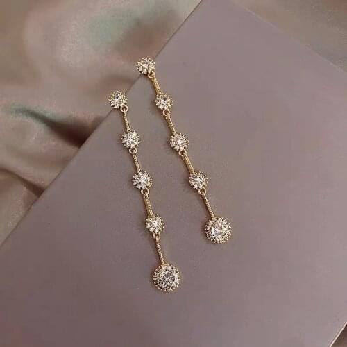 2020 South Korea New Fashion Classic Exquisite Simple Long Earrings High Quality Versatile Earrings Female Jewelry