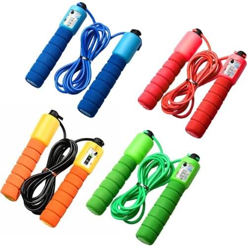 1PC Counting Skipping Adult Figure Skipping Length Can Be Adjusted Automatic Counting Meter Flexible Soft Plastic Rope