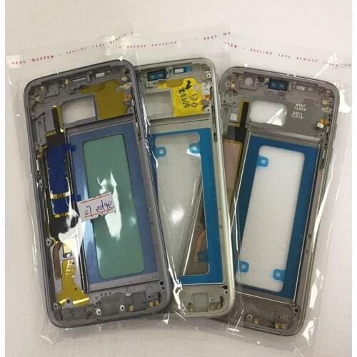 1pcs High Quality Middle Frame Housing Bezel Mid Chassis Replacement For Samsung Galaxy S7Edge G935F G935V With tracking