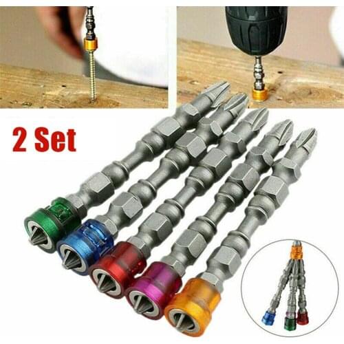 10pcs Magnetic Screwdriver Bit S2 Alloy Steel Cross Double-Headed Drill Bit 65mm For The Furniture Industry