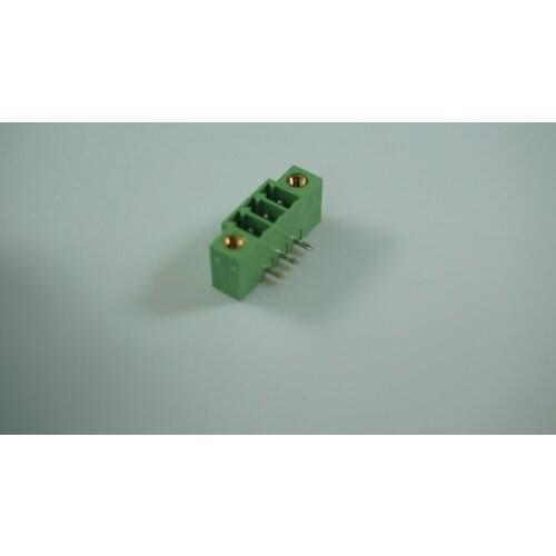 1000pcs Pluggable terminal block 3.81mm header 3 poles solder right angle through hole green Tin plated cross 20020111-D031A01LF