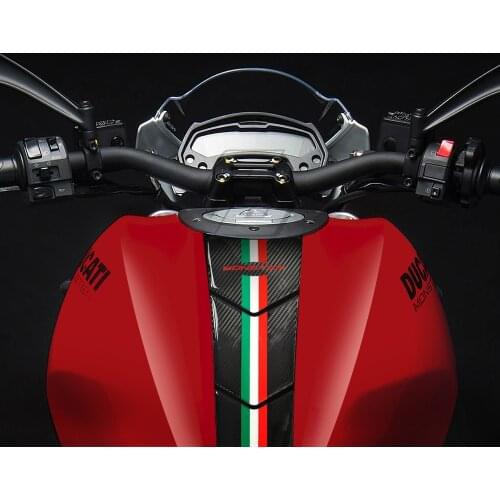 3D Motorcycle Carbon Fiber Look Oil Tank Pad Protector Decal Stickers Moto for Ducati Monster 600 620 750 821 900 1998-2019