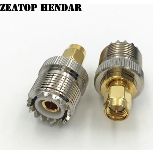 5Pcs Brass SMA Male Jack to UHF Female SO239 SO-239 Jumper Plug RF Coaxial Adapter Straight Connector PL-259