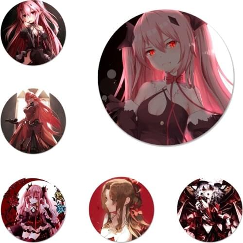 58mm japan anime Vampire Girl Krul Badge Brooch Pin Accessories For Clothes Backpack Decoration gift