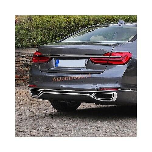 ABS Chromed Rear Lower Bumper Mouldings 3PCS For BMW 7 Series G11/G12 2016-2018