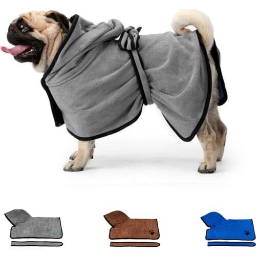 Pet Dog Bathrobe Dog Towel Super Absorbent Microfiber Bath Towels Quick-Drying Cat Bath Towel for Small Medium Large Dogs Towel