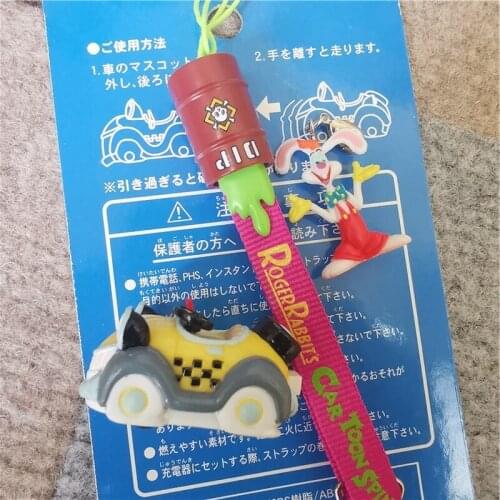 Roger with Car Kawaii Rabbit Anime Action Figure Model Boy Girl Kids Toys Gift Keychain Pendant