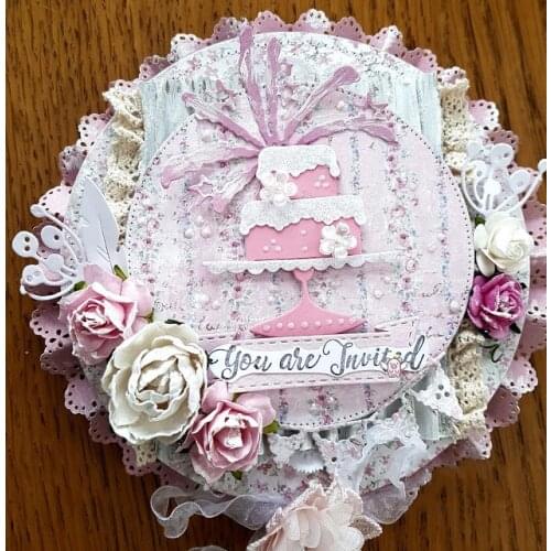 Mmao Crafts Metal Steel Cutting Dies New Flowers birthday cake Stencil For DIY Scrapbooking Paper/photo Cards Embossing Dies