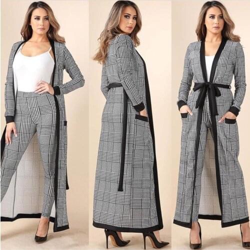 New Office Lady three-piece suit Classic houndstooth three piece leisure suit business attire Office lady set High quality woman