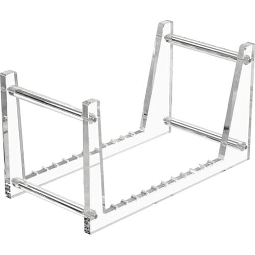 Clear Vinyl Record Stand Holder for Desktop Album Storage, Acrylic Vinyl Record Shelf Display 50 LPs Retail