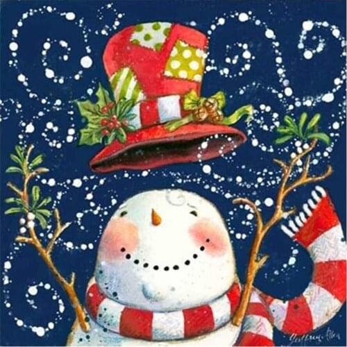 Christmas snowman hat Diamond Painting Round Full Drill Cartoon Nouveaute DIY Mosaic Embroidery 5D Cross Stitch home decor gifts