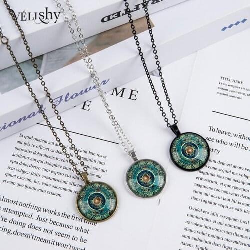 Earrings Vintage Henna Yoga Symbol Zen Buddhism Glass Dome Earrings Jewellery