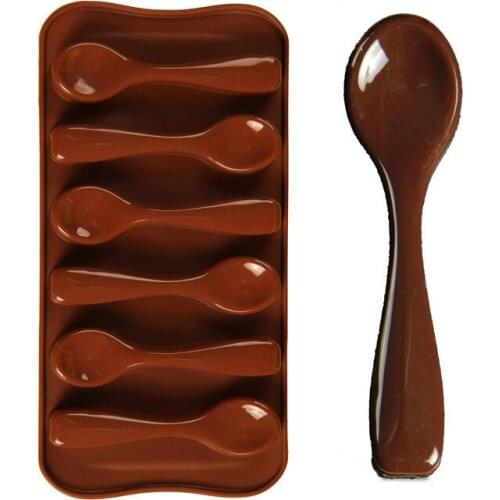 6 Spoon Chocolate Silicone Mold West Point DIY baking silica gel mold kitchen utensils