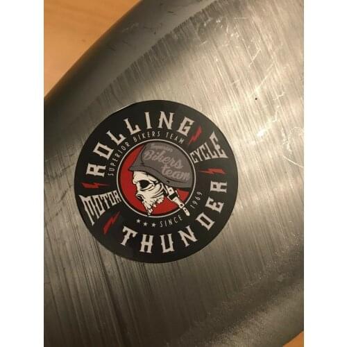 Motorcycle Sticker Bike Scrambler Thunder Chopper Cafe Racer SKULL