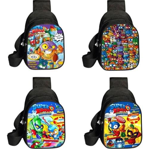 Super Zings Chest bag Kid Waist Bag Girl Boy Cartoon Game Chest Bag Children Belt Bag Money Pouch Zipper Waist Pack Bum Bag