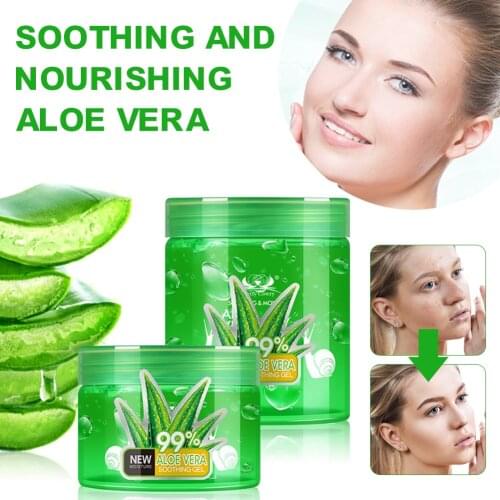 Aloe Vera Gel Soothing Moisturizing Skin Soft Mild No Irritation Balance Water Oil Calming Skin Organic Aloe Gel For Face Body