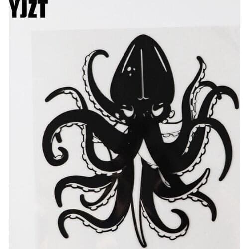 YJZT 14.3CM×15.3CM Personality Vinyl Marine Ferocious Octopus Animal Decal Car Stickers 13D-1010