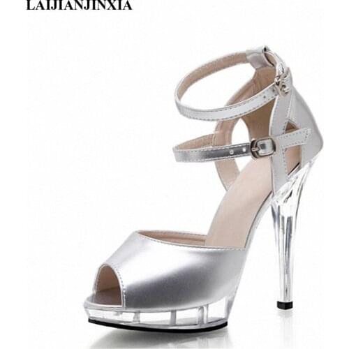 New Sexy Womens 13cm Ultra High Heels Pole Dance Shoes Wedding Party Platform Sandals Dancing Shoes