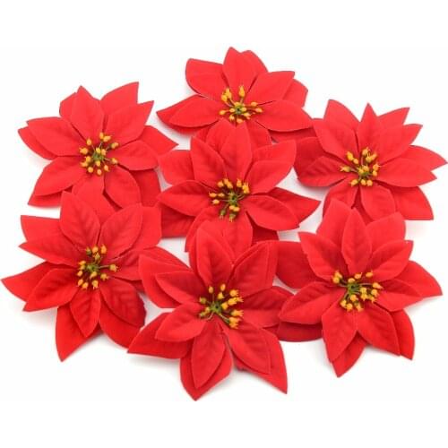 10pcs 14cm Flannel Large Artificial Rose Flower Heads For Home Wedding Decoration Scrapbooking Christmas Fake Flowers Craft